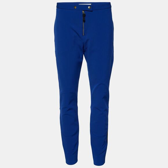 Marni Royal Blue Stretch Knit Zip Detail Leggings M